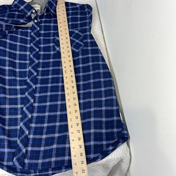 Ben Sherman Men’s Window Pane Plaid Shirt Button Up Long Sleeve Dark Blue  2XL - Picture 12 of 12